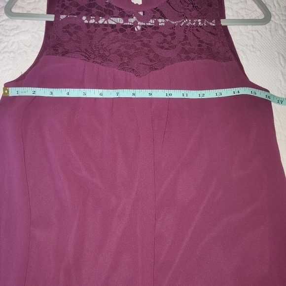 A. BYER Burgundy Lace Mini Dress size M - Picture 10 of 10